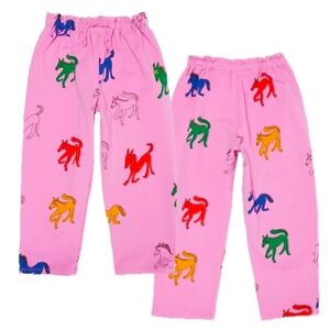 NEW BOBO CHOSES- PINK horse jogger pants NWT 8/9Y